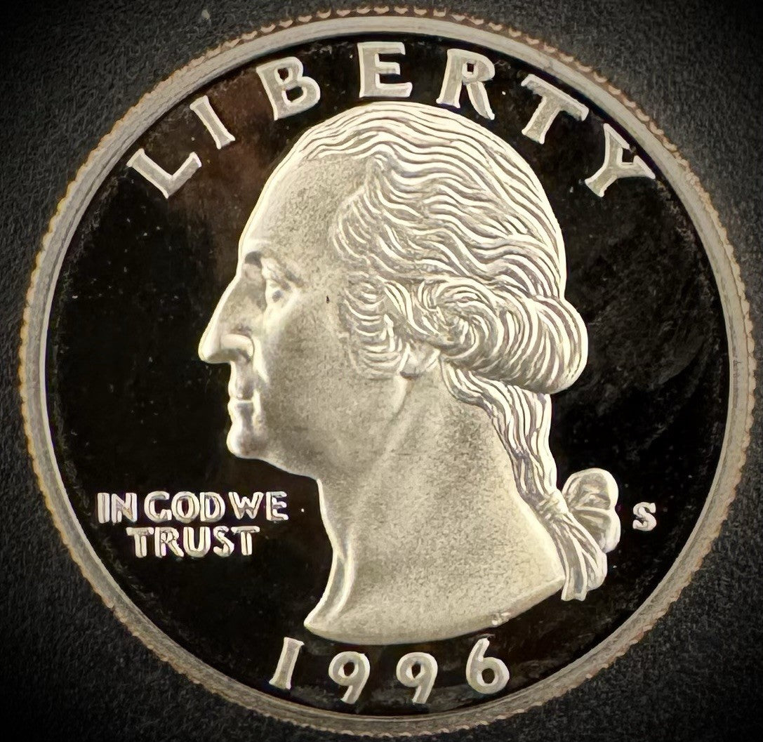 1996-S Washington Quarter PROOF Clad DEEP ULTRA CAMEO Coin0