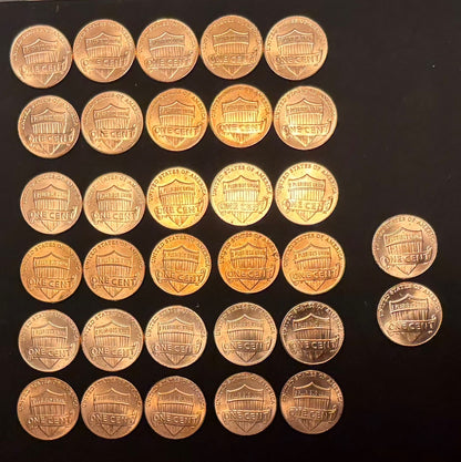 2010-2025 Lincoln Shield Cent Penny P D Uncirculated 32 Coin Set From Rolls1