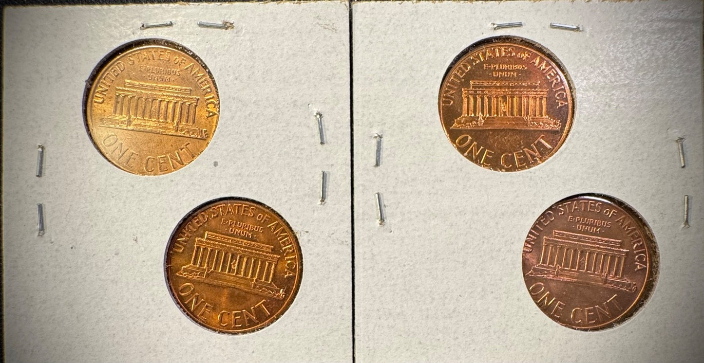 1973 P D S + S Lincoln Memorial Cent UNCIRCULATED + PROOF 4 Coin Lot1
