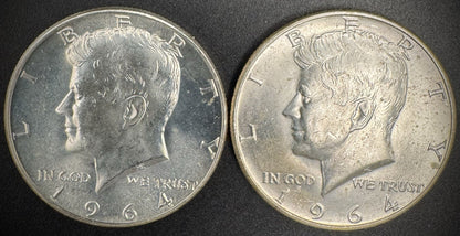 1964 P D Kennedy Half Dollar BU Brilliant Uncirculated 90% Silver Lot Of 20