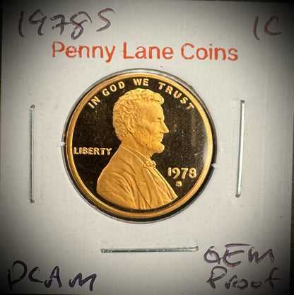 1975 1976 1977 1978 1979 S Type 1 & 2 Lincoln Memorial Gem PROOF Cent 6 Coin Set7