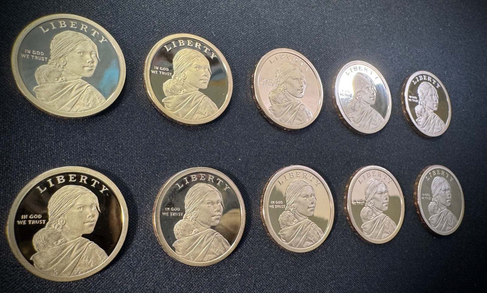 2016-2025 S Sacagawea Dollar GEM PROOF DEEP CAMEO Set Lot Of 10 Coins6