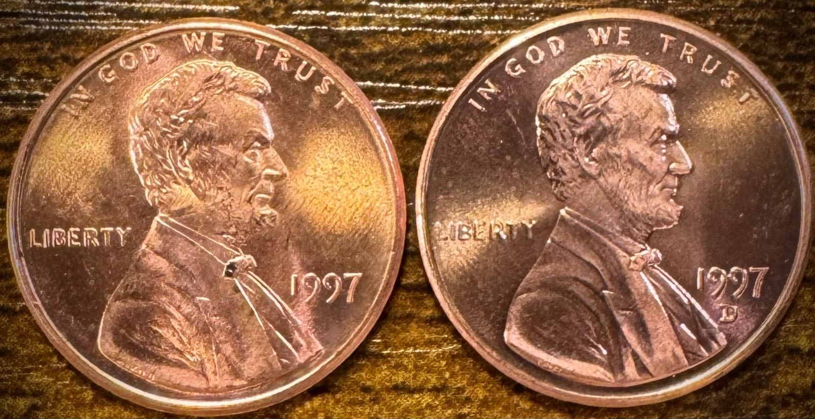 1997 P & D Lincoln Memorial Cent BU 2 Coin Set From Original Rolls0