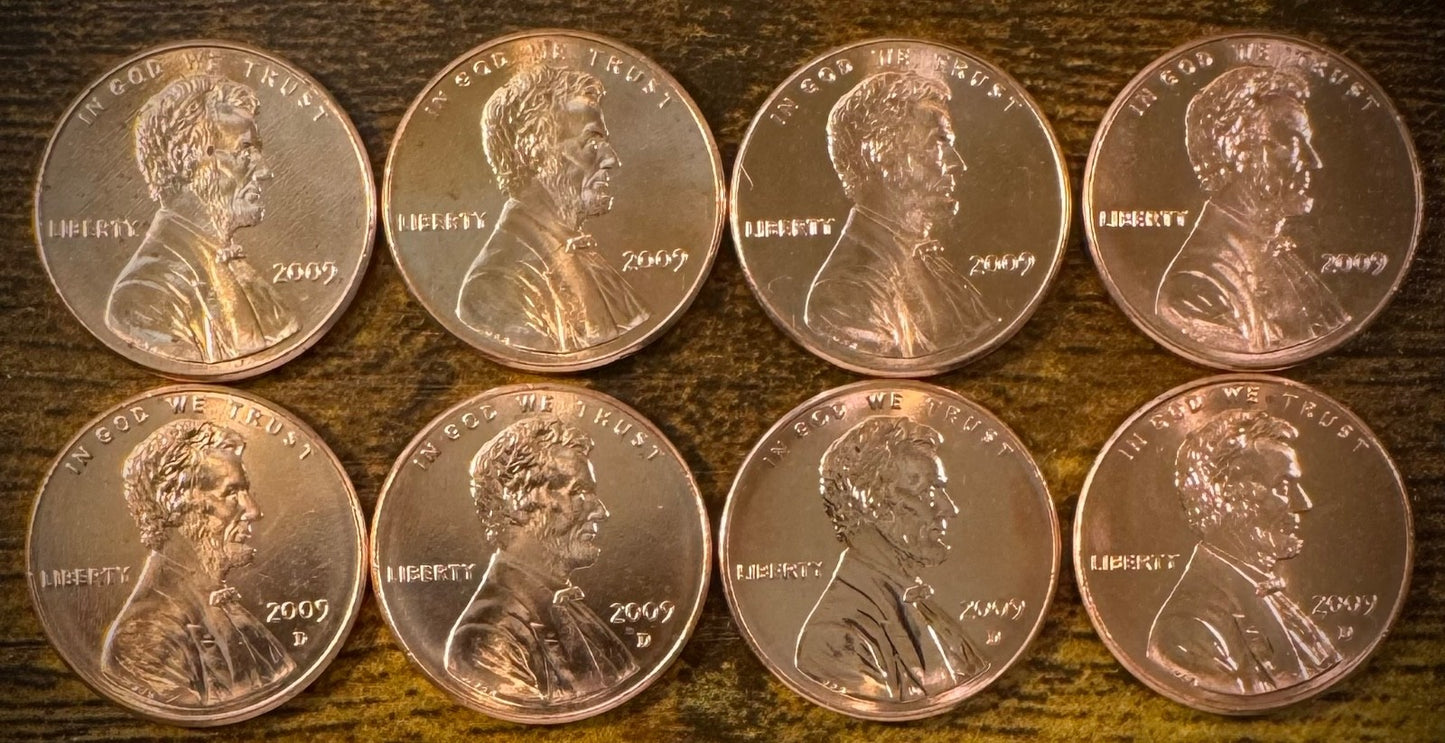 2009-2025 Lincoln Shield Cent Penny P D Uncirculated 40 Coin Set From Rolls2