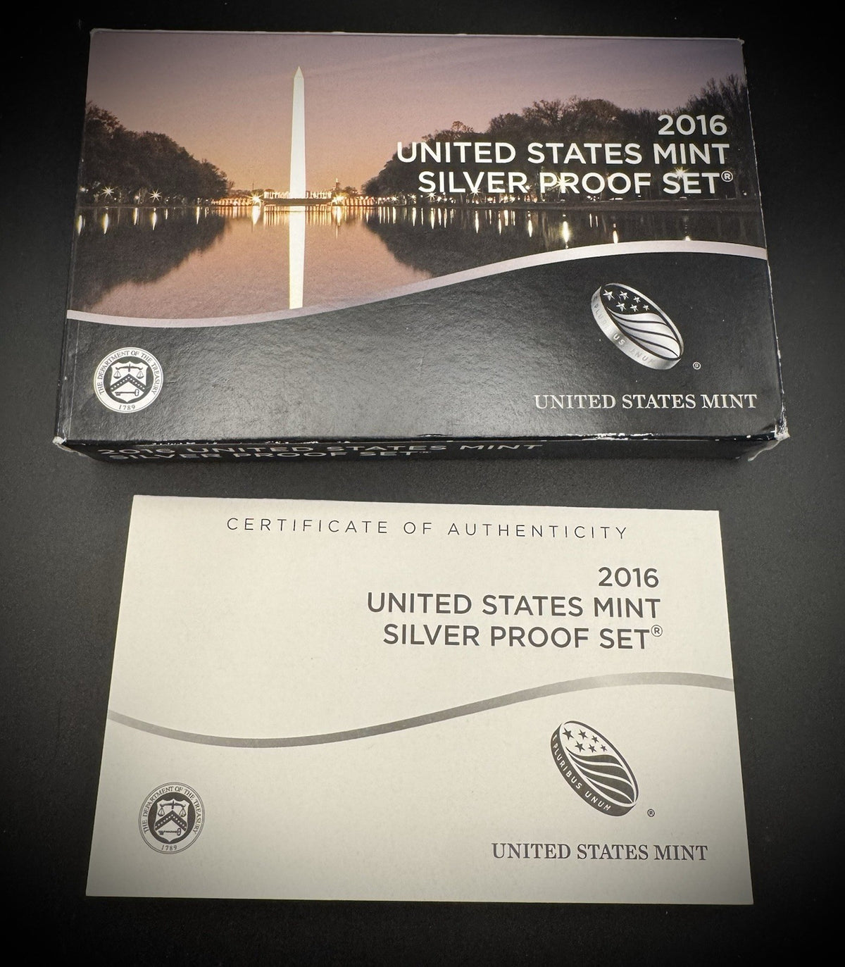 2016-S 90% SILVER America the Beautiful PROOF Quarter Set w 2016 US MINT Box COA3