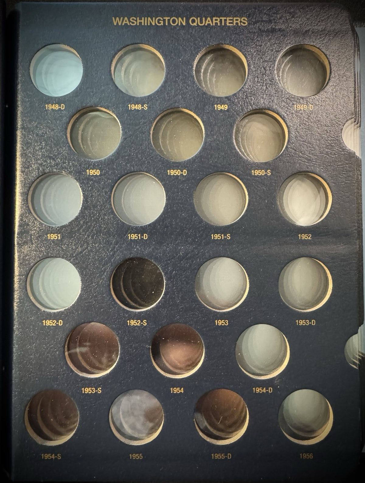 Washington Quarters 1932-1990 Whitman 9122 Gently Used Coin Album Book7