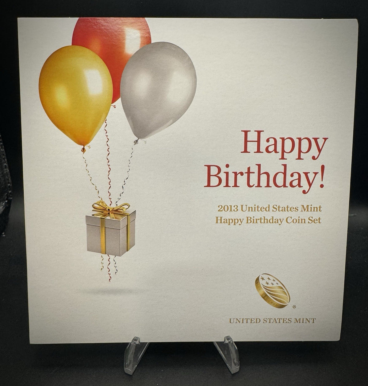 2013 US Mint Happy Birthday Coin Set Card w Plastic Coin Holders Only No Coins0
