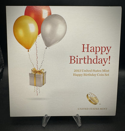 2013 US Mint Happy Birthday Coin Set Card w Plastic Coin Holders Only No Coins0