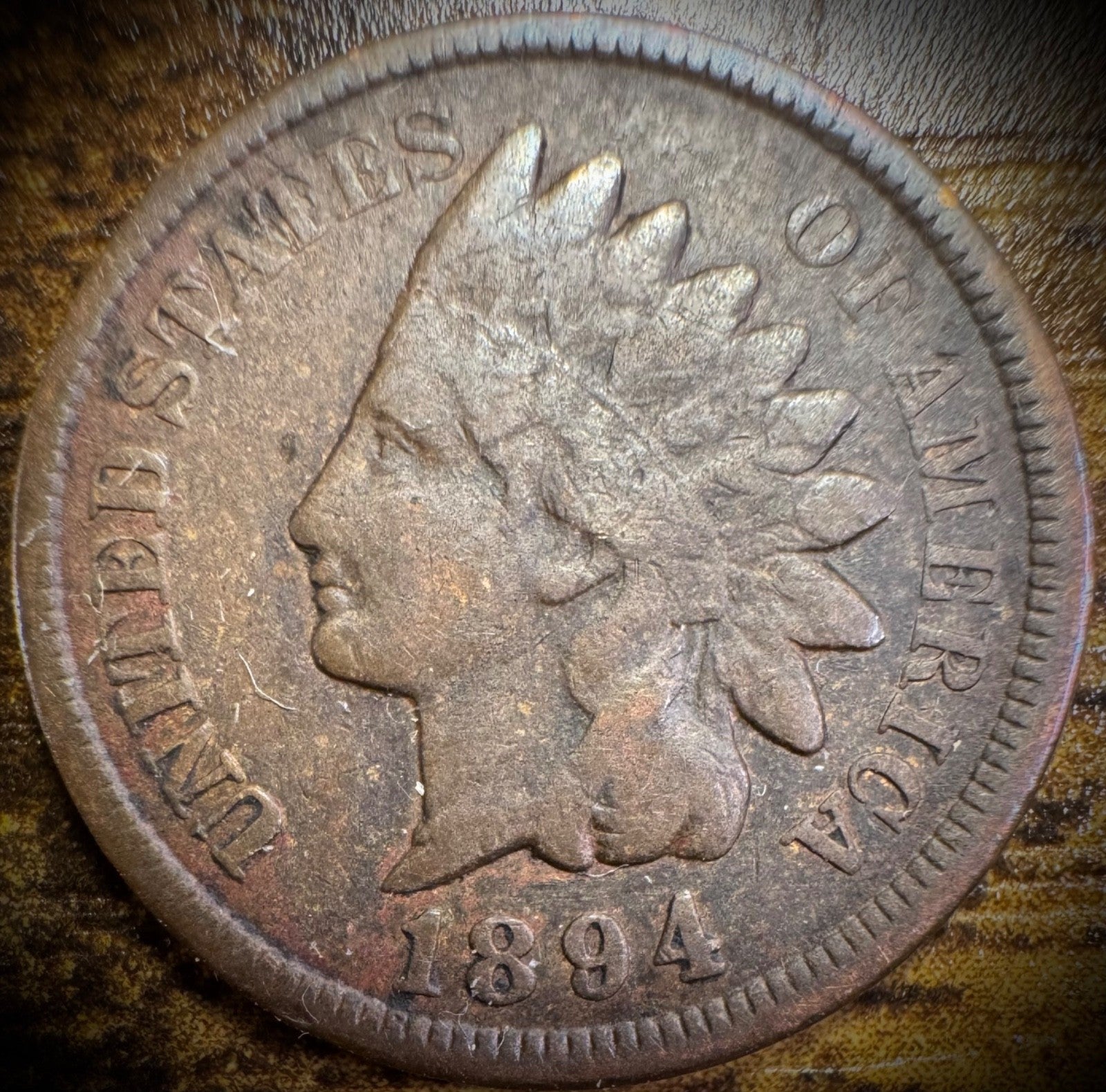 1894 Indian Head Cent Penny VIDEO Partial Liberty SEMI-KEY Date Coin0