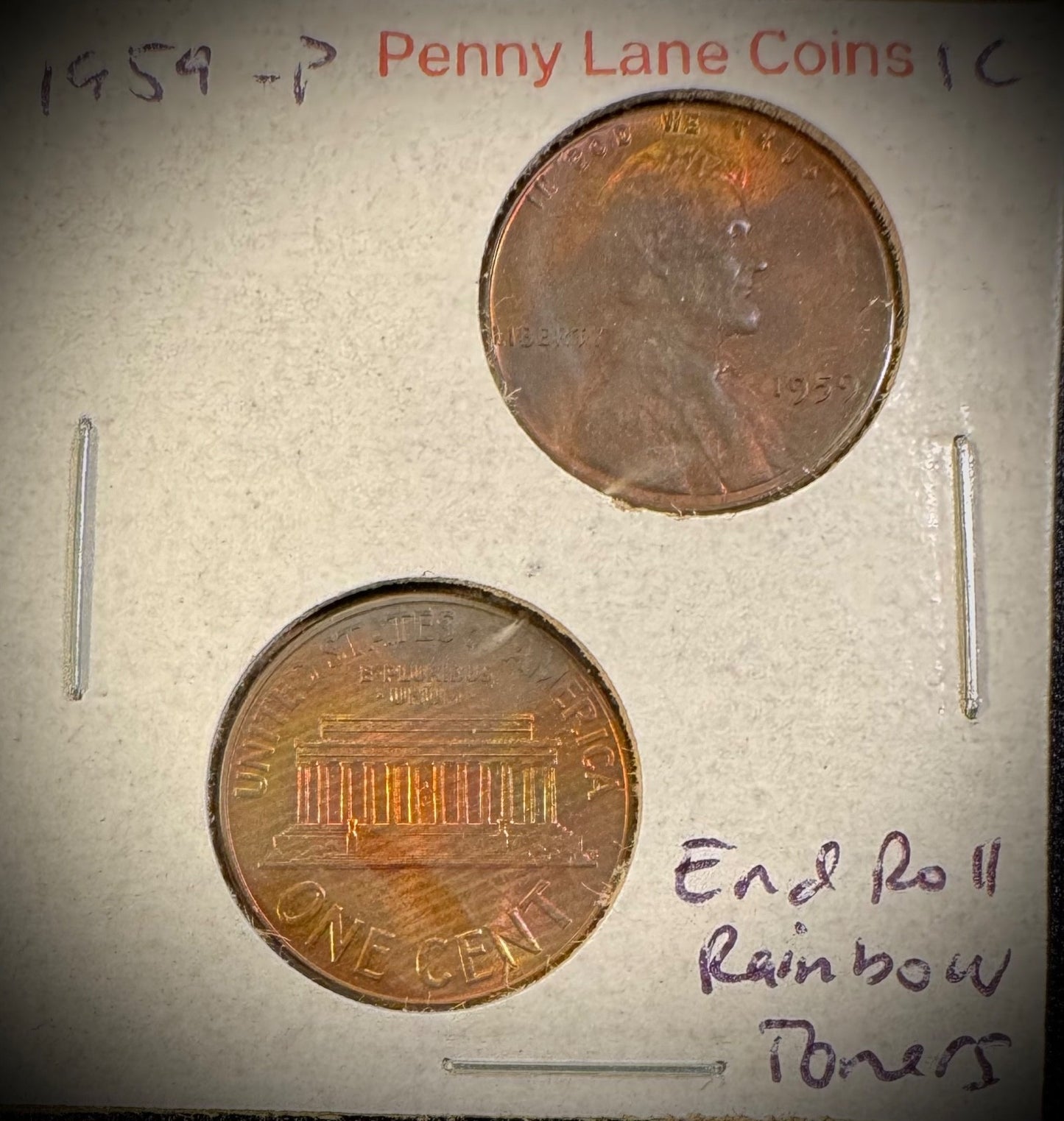 1959 P Lincoln Memorial Cent BU SEE VIDEO End Roll 4