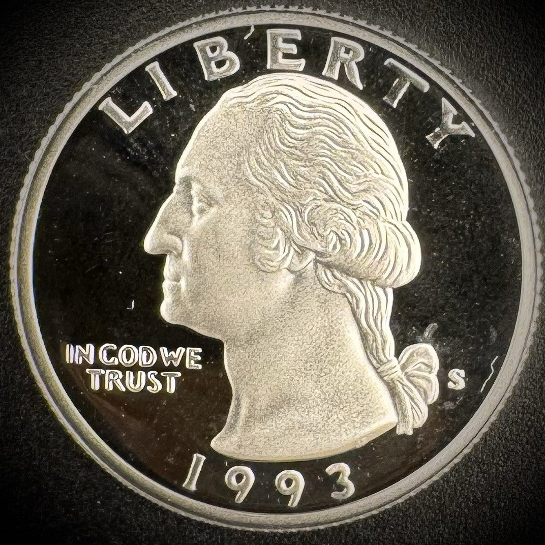 1993-S GEM PROOF Washington Quarter 25C SILVER DEEP ULTRA CAMEO Coin0