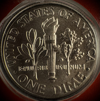 2009 P D Satin Finish Roosevelt Dime 2 Coin Lot From US Mint Uncirculated Set5