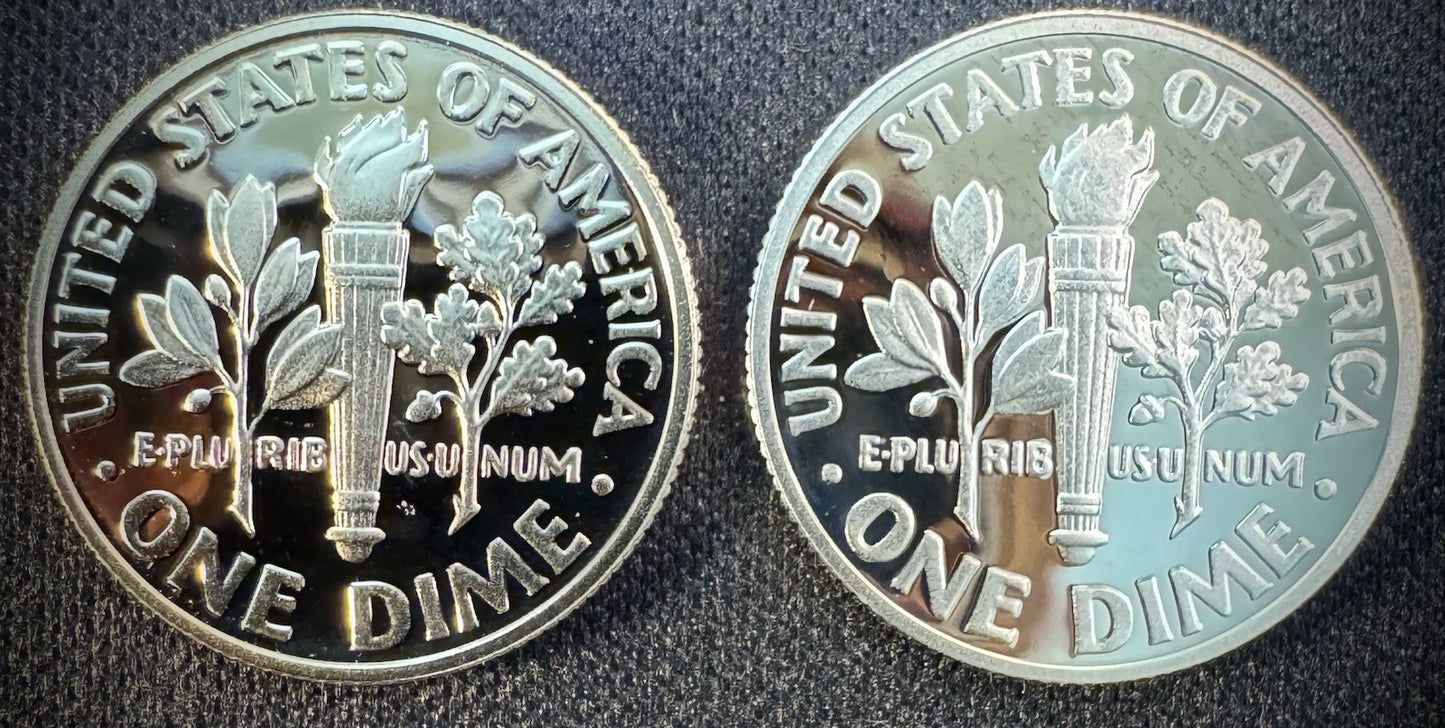 2016-S 90% SILVER And Clad GEM PROOF Roosevelt Dime 10C .900 Fine Lot Of 2 Coins1