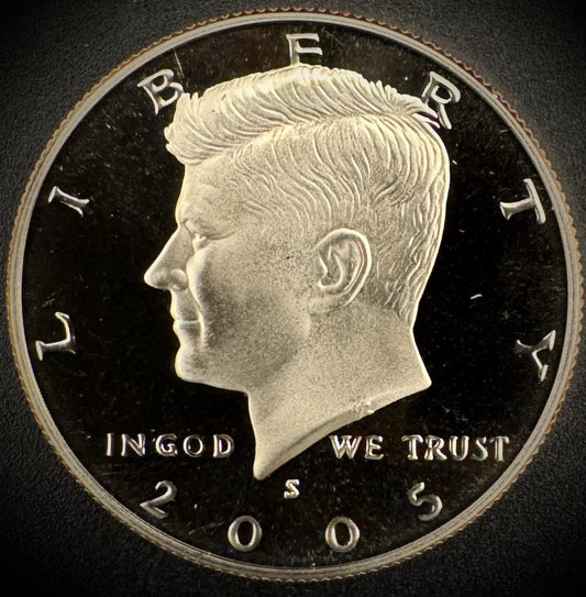 2005-S GEM PROOF Kennedy Half Dollar Clad 50C DEEP ULTRA CAMEO0