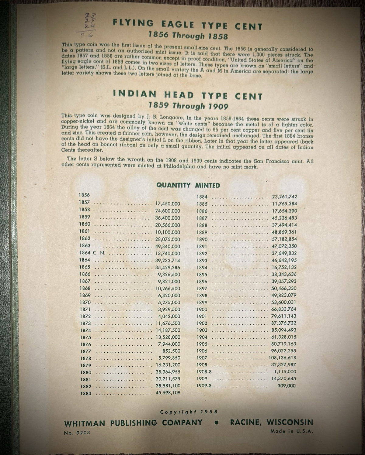 1857-1909 Flying Eagle Indian Head Cent Collection 29 Coins Starter Set Whitman7