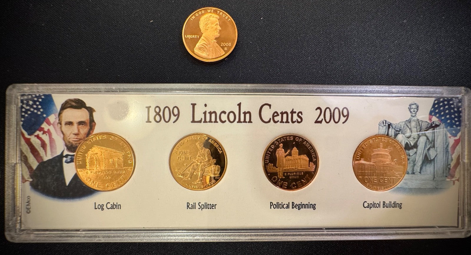 1968-2009-S PROOF Lincoln Memorial & Bicentennial Cent 45 Coin Set11