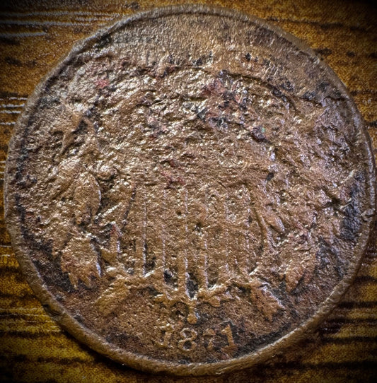 1871 Two Cent 2C USA Copper Obsolete Denomination Coin Low Mintage KEY DATE1