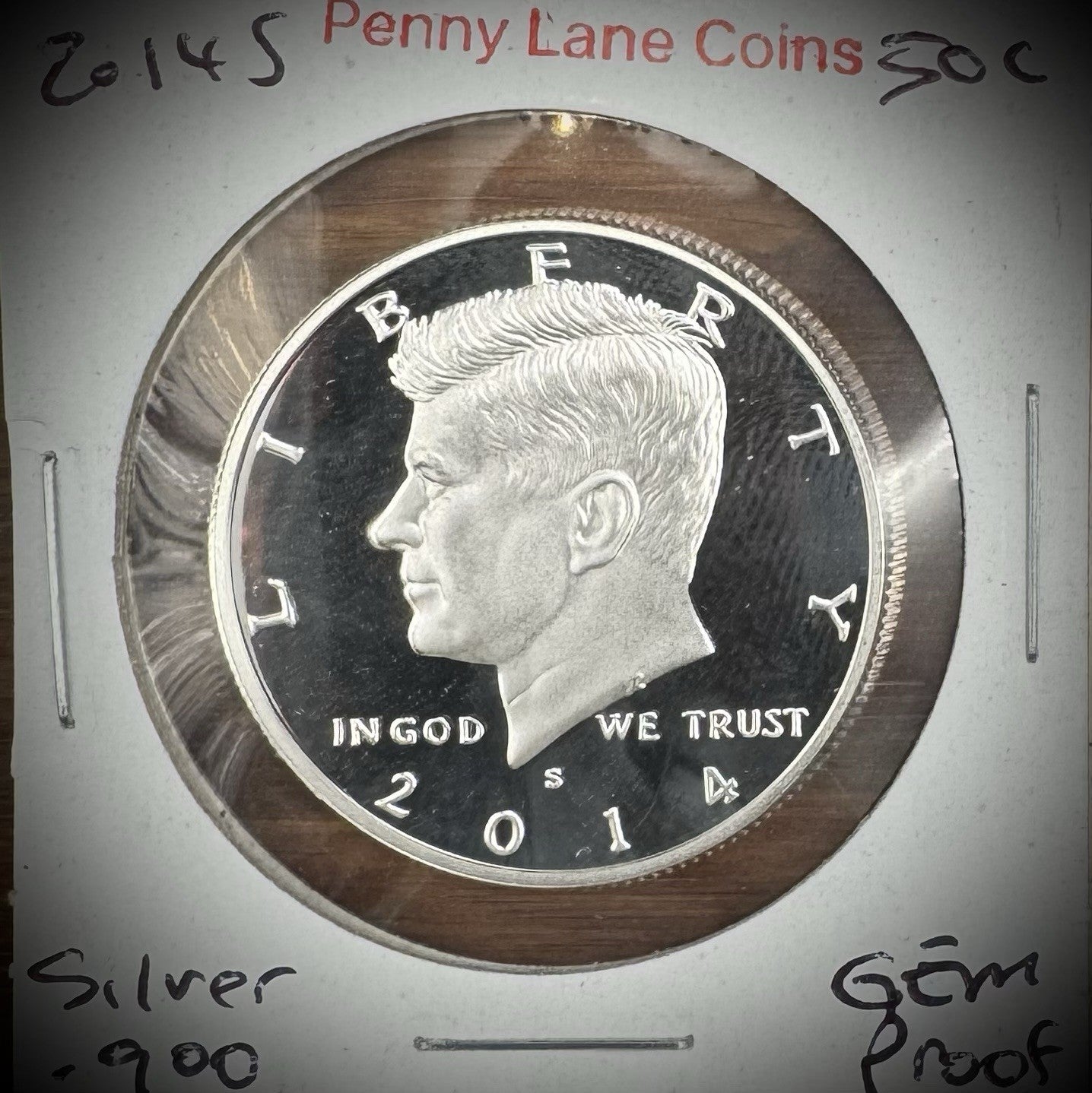 2014-S 90% SILVER GEM PROOF Kennedy Half Dollar 50C .900 Fine2