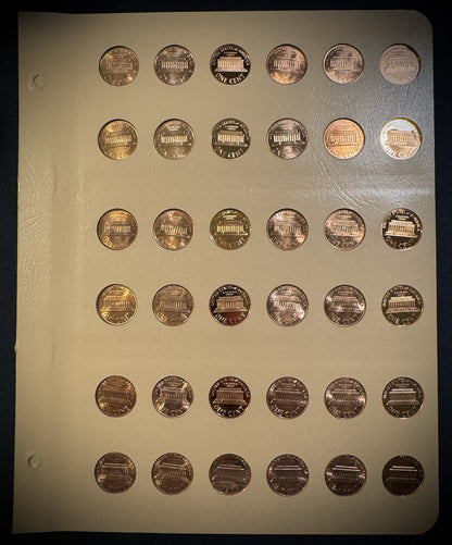 1984-1995 P D S Lincoln Cent Penny 36 Coin Business & PROOF Set NEW Dansco Page1