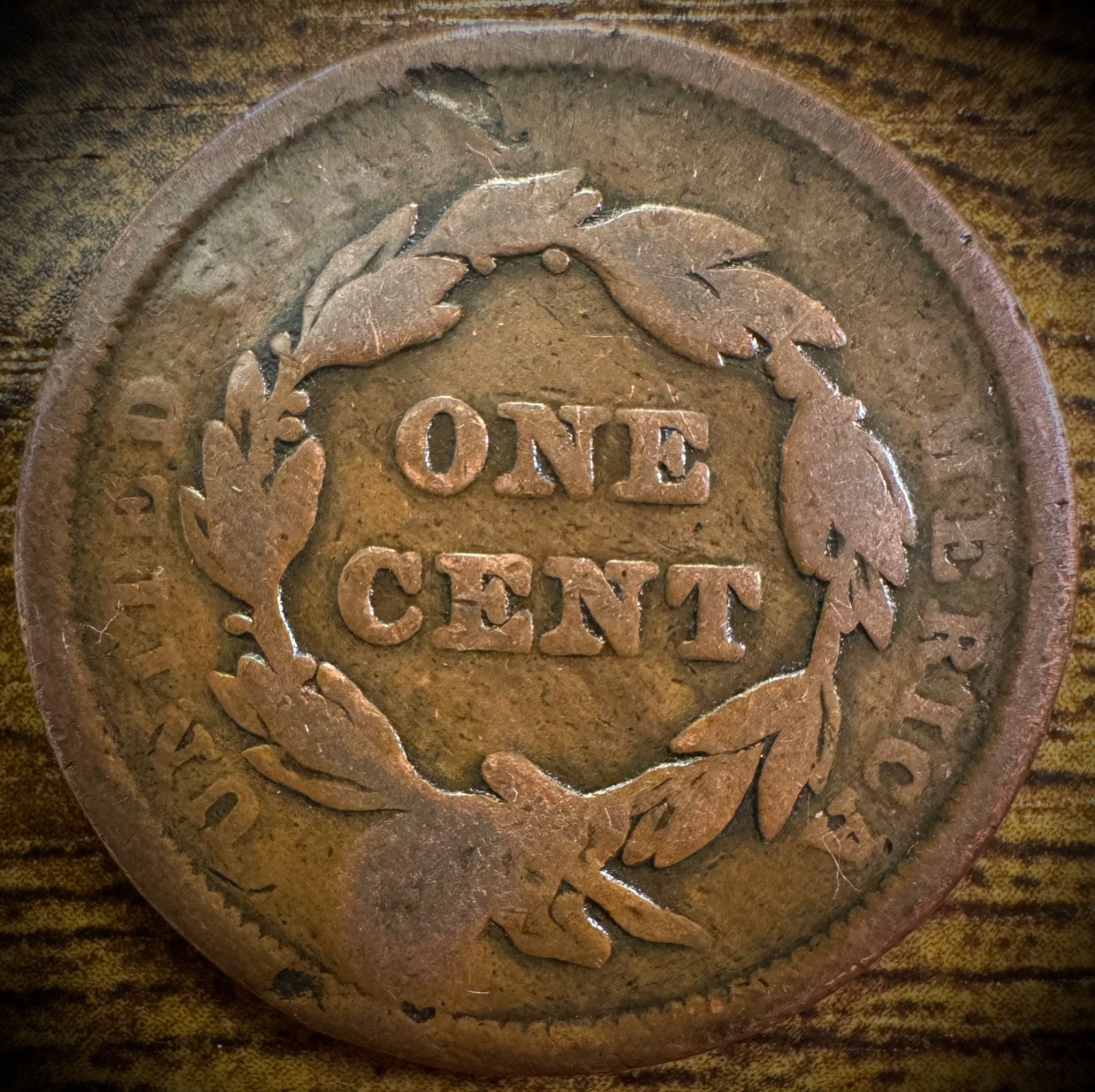 1842 Large Cent Large Date Coronet Head Braided Hair Style1