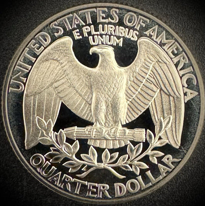 1990-S Washington Quarter GEM PROOF Clad DEEP ULTRA CAMEO Coin1