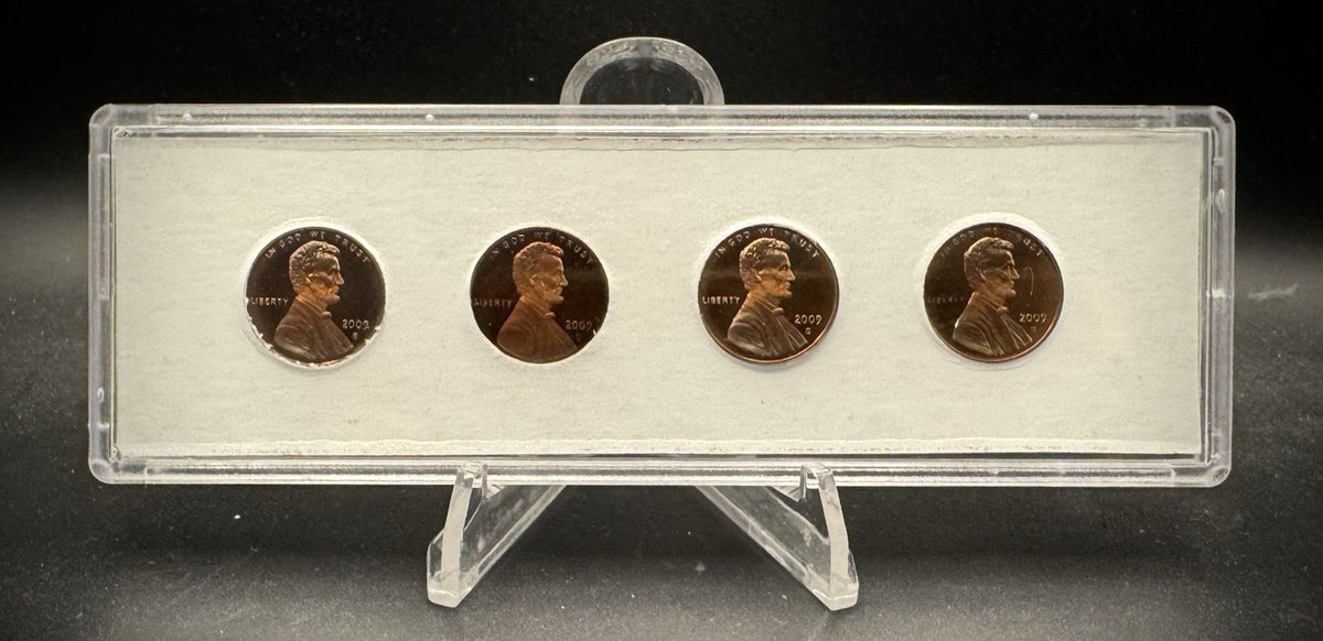 2009-S Lincoln Bicentennial Cent GEM PROOF 4 Coin Set GORGEOUS Naturally Toned1