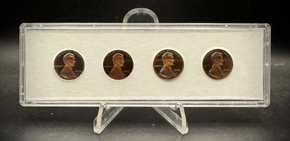 2009-S Lincoln Bicentennial Cent GEM PROOF 4 Coin Set GORGEOUS Naturally Toned1