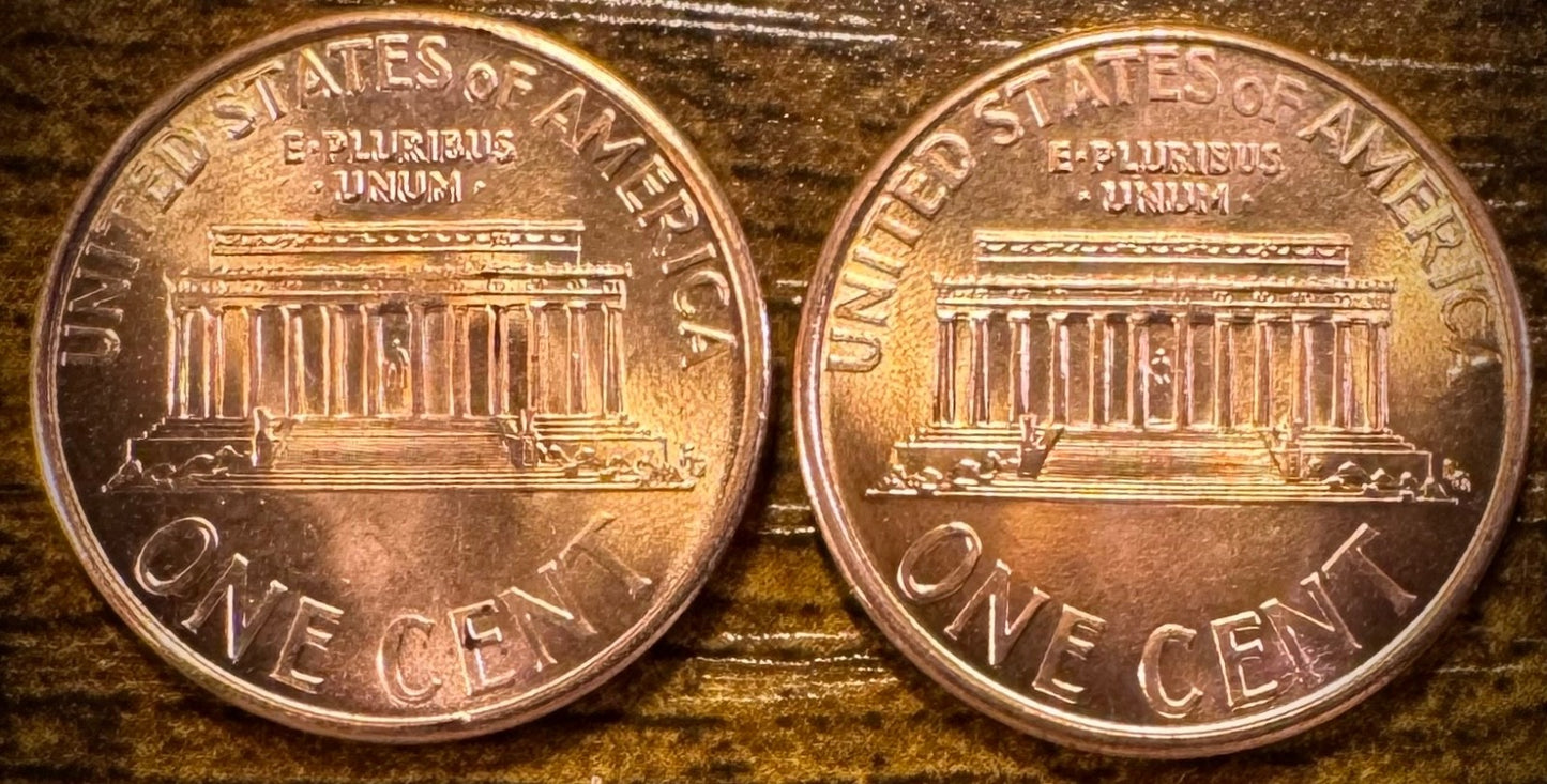 1994 P & D Lincoln Memorial Cent BU 2 Coin Set From Original Rolls1