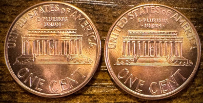 1994 P & D Lincoln Memorial Cent BU 2 Coin Set From Original Rolls1