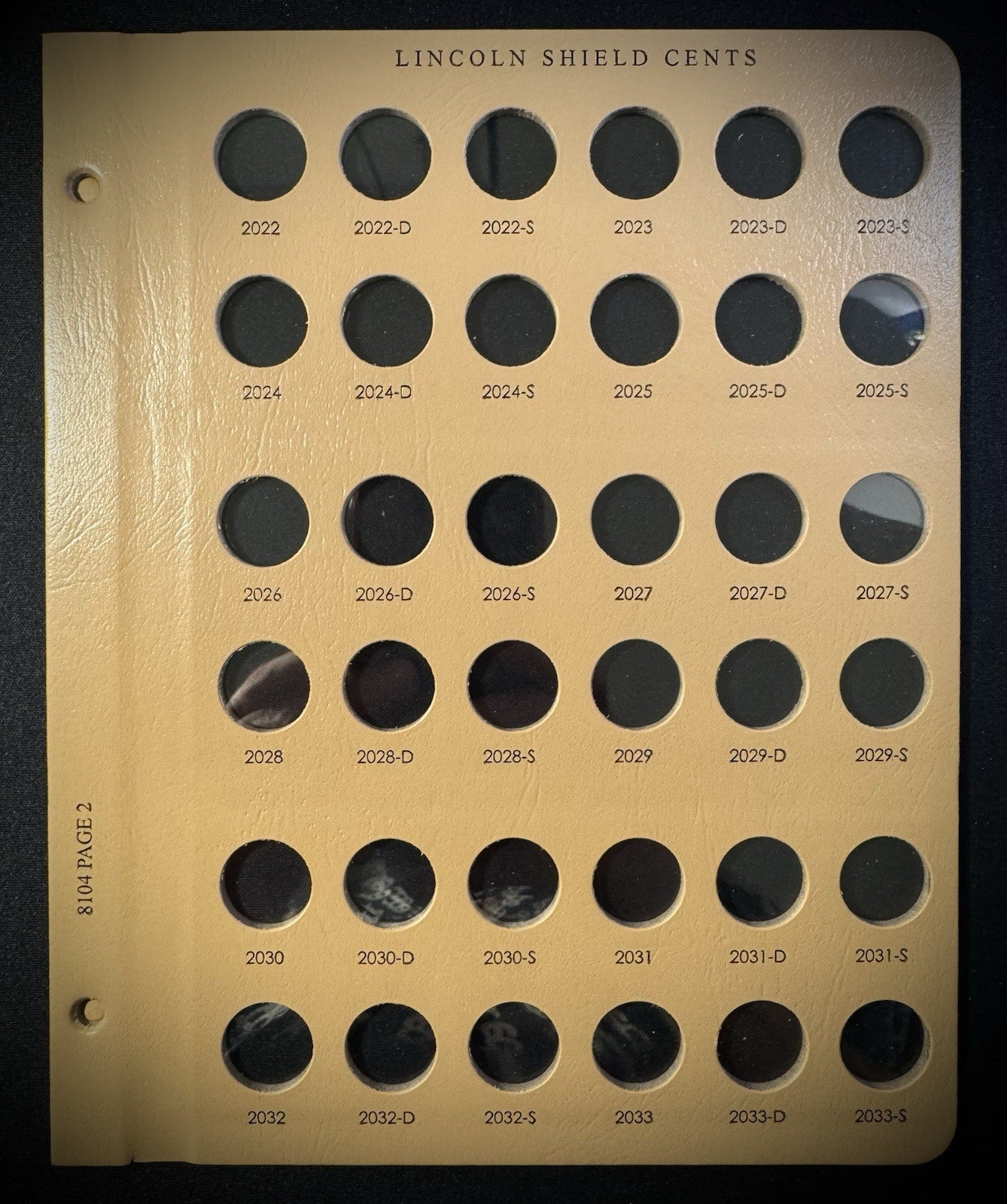 NEW Dansco Lincoln Shield Cents 2022-2033 P D S 8104 Page 2 Empty No Coins0