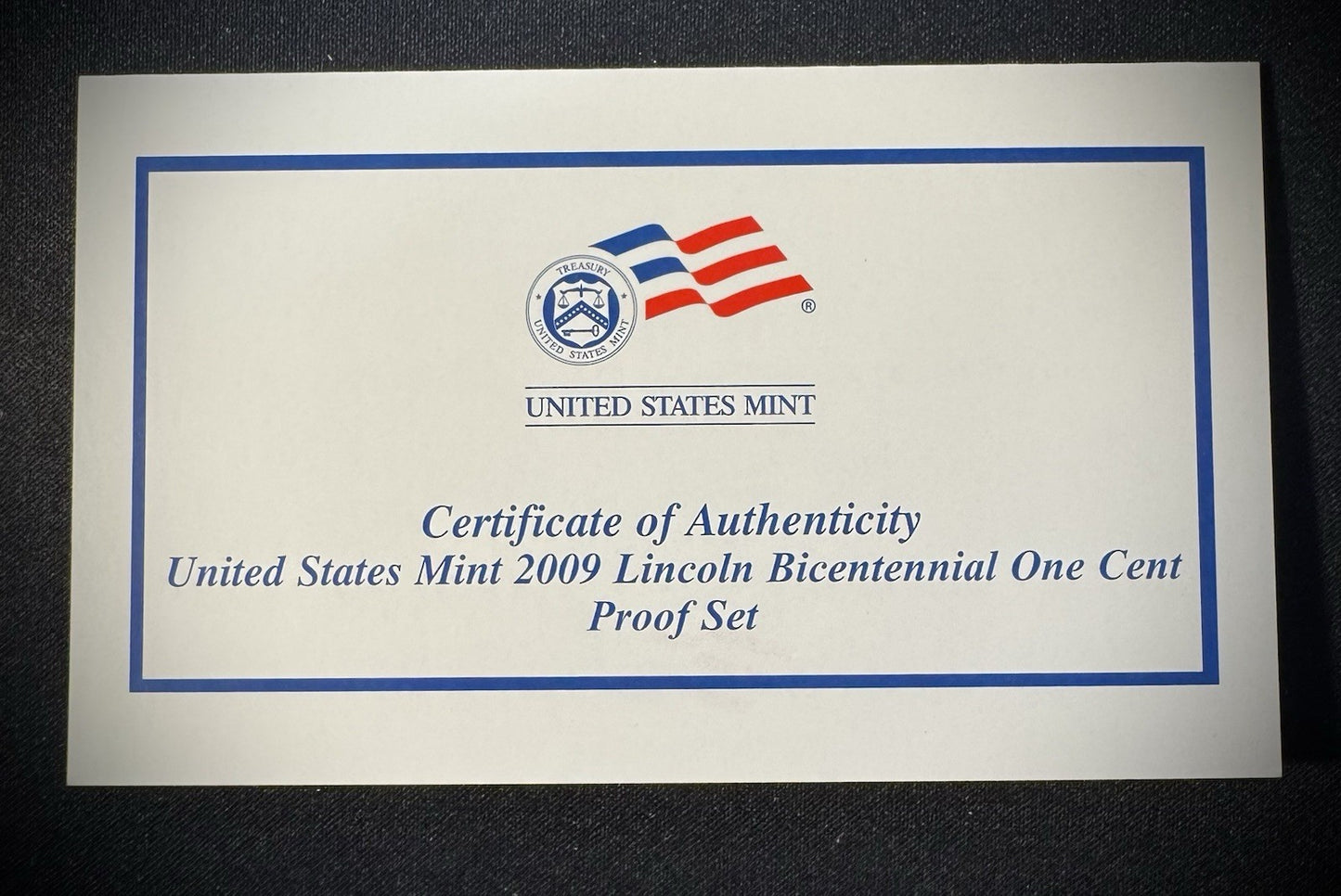 2009 US Mint Lincoln Bicentennial One Cent PROOF 4 Coin Set w OGP COA4