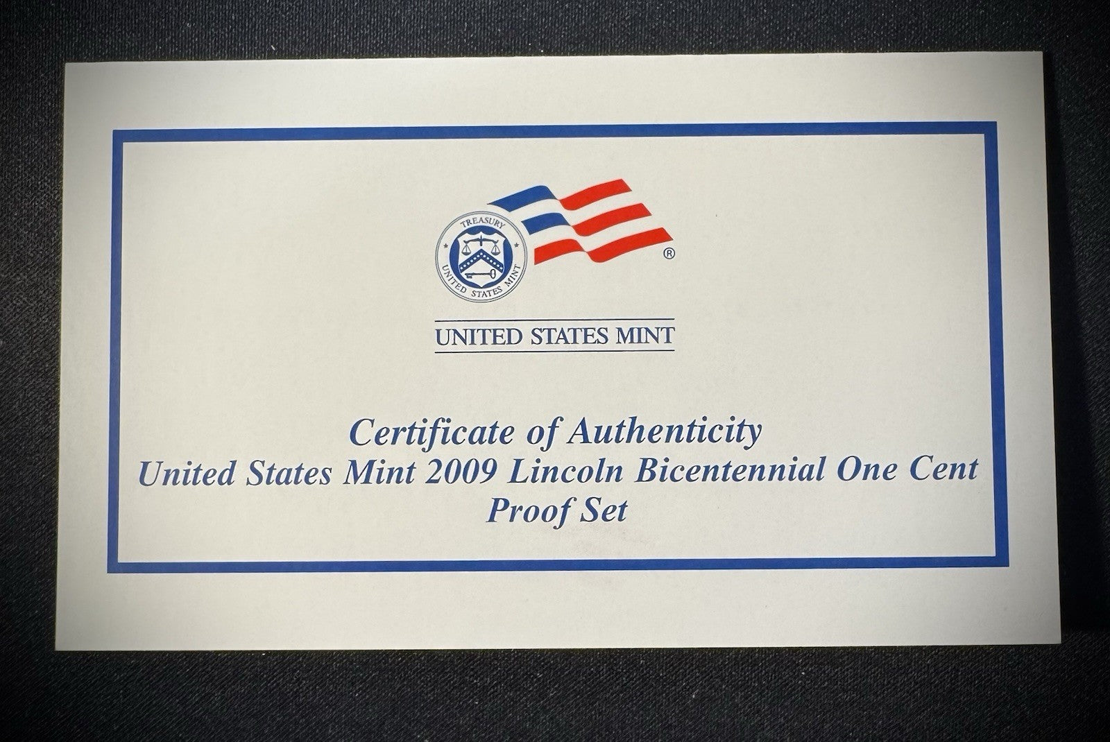 2009 US Mint Lincoln Bicentennial One Cent PROOF 4 Coin Set w OGP COA4