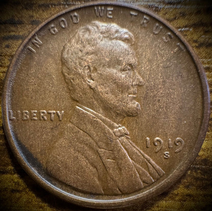 1919-S Lincoln Wheat Cent XF/AU0