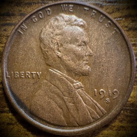 1919-S Lincoln Wheat Cent XF/AU0