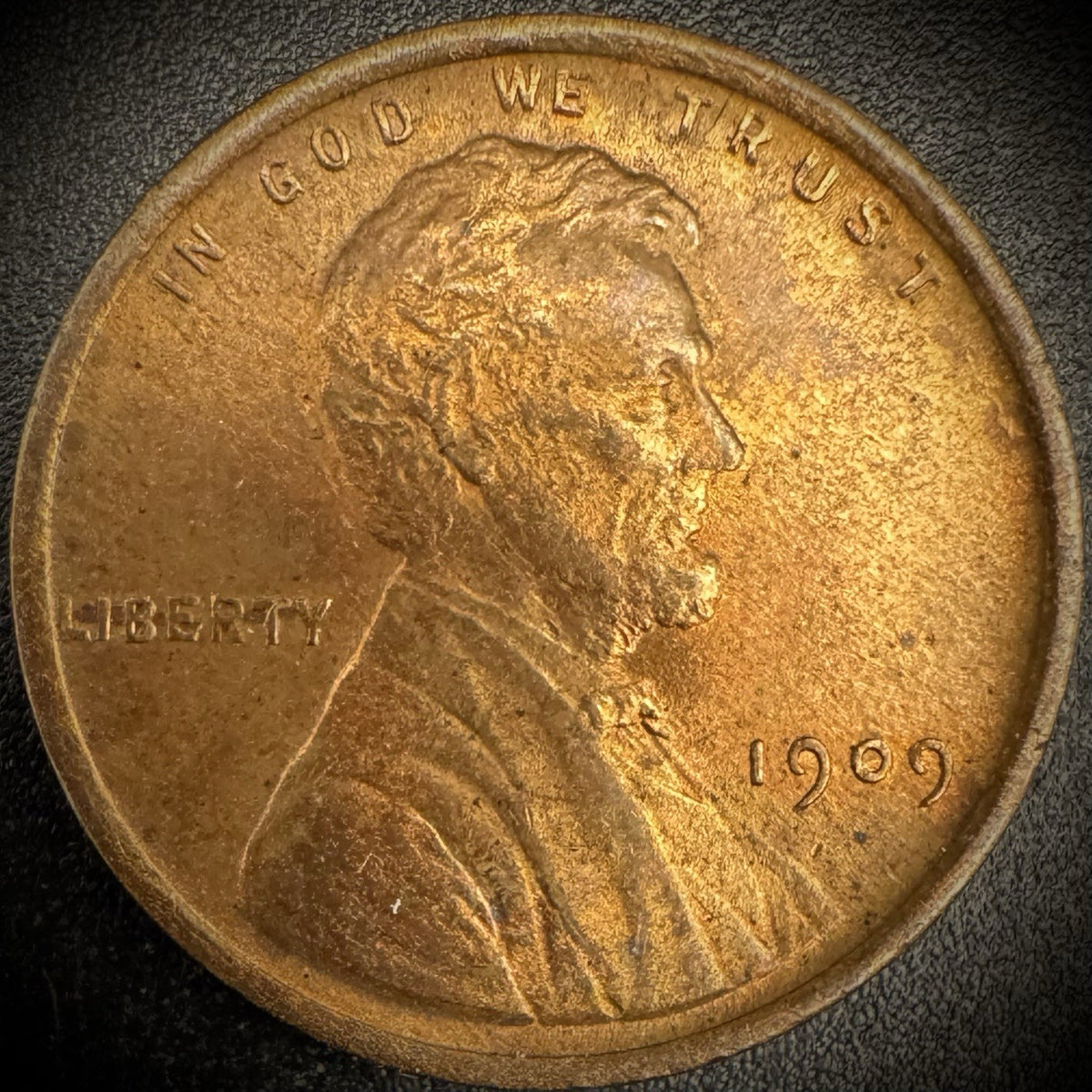 1909 Lincoln Wheat Cent Penny First Year Of Type AU About Uncirculated0