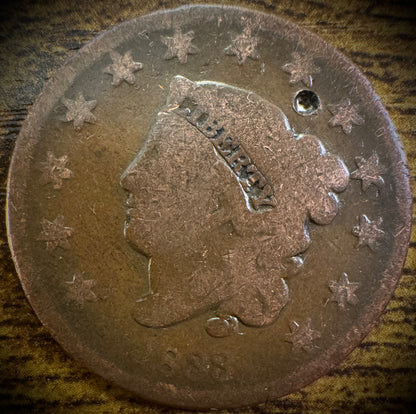 1833 Large Cent Coronet Head Matron Style0