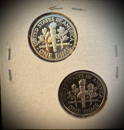 2017-S 90% SILVER And Clad PROOF Roosevelt Dime 10C .900 Fine Lot Of 2 Coins6