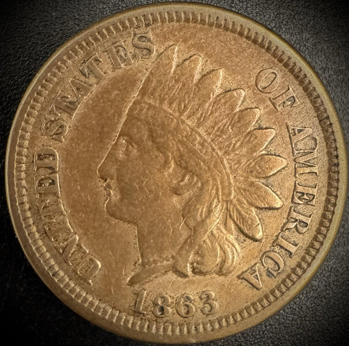 1863 Indian Head Cent Copper-Nickel VF0