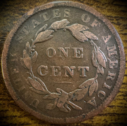 1838 Large Cent Coronet Head Matron Style #61