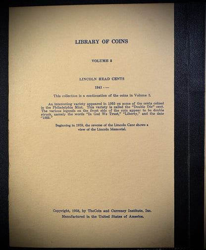 Gently Used Vintage Library of Coins Lincoln Cents Part 2 1941-1961 VOL 3 Album1