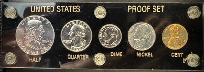 1962 US Mint Proof Set Gem PROOF Coins In New Capital Holder 90% Silver2