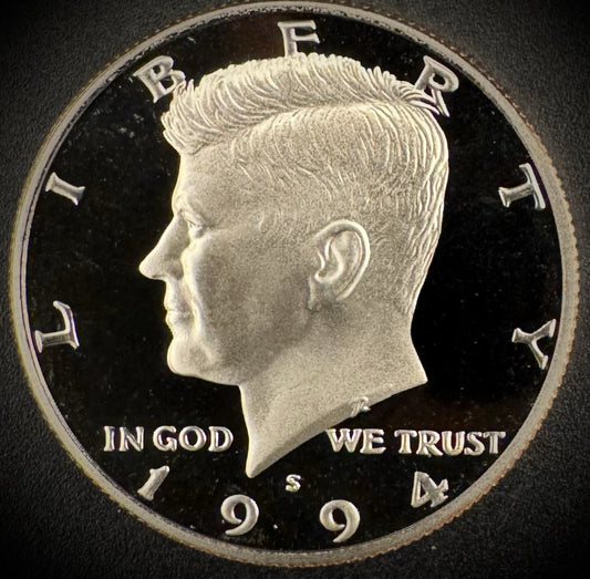 1994-S GEM PROOF Kennedy Half Dollar Clad 50C DEEP ULTRA CAMEO0