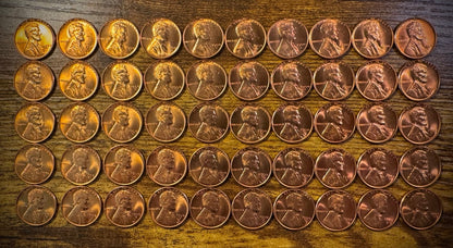 1950-D Lincoln Wheat Cent Penny CHERRY Red GEMS0