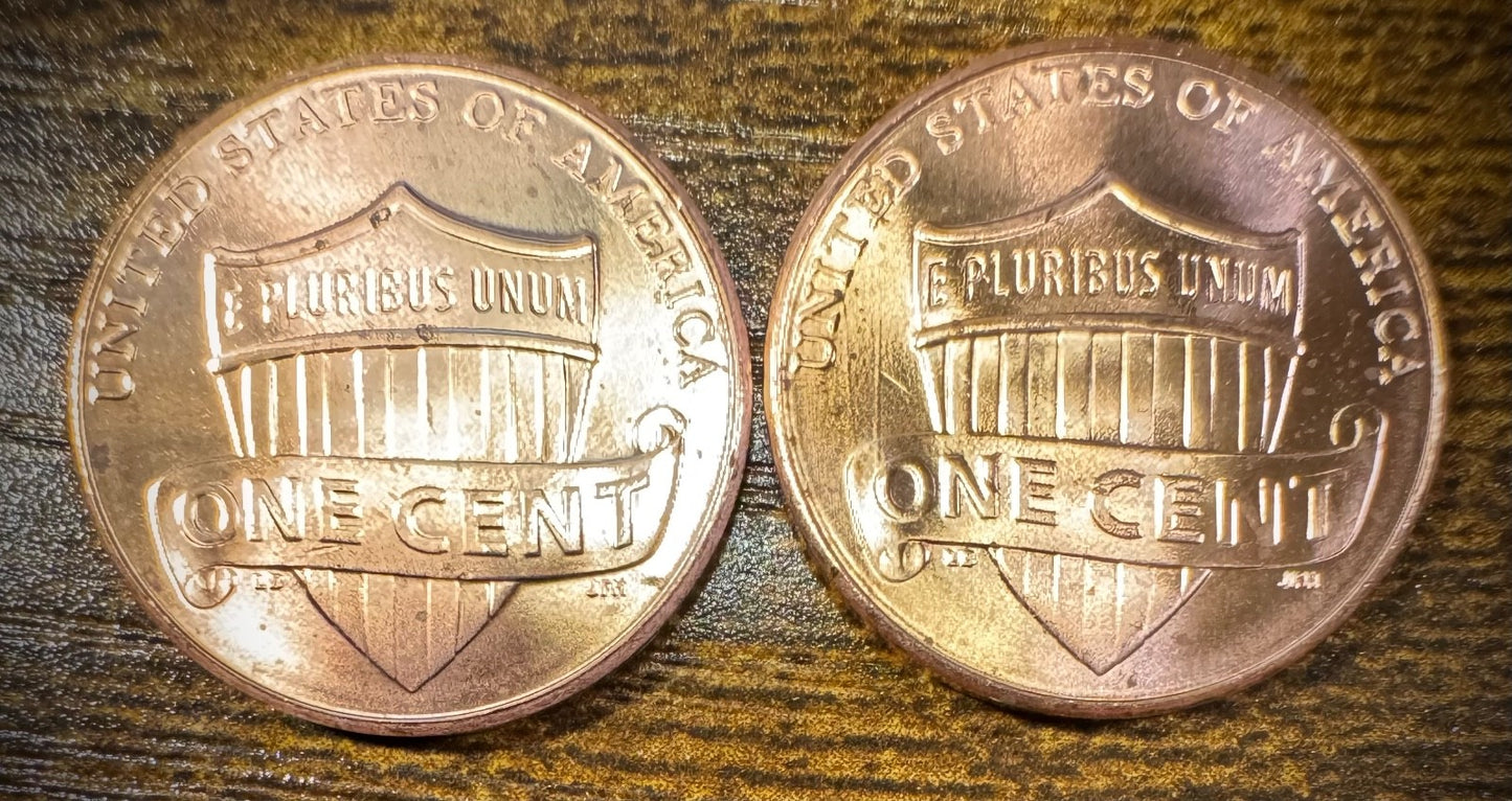 2010 Lincoln Shield Cent P D Uncirculated BU 2 Coin Lot From Original Rolls1