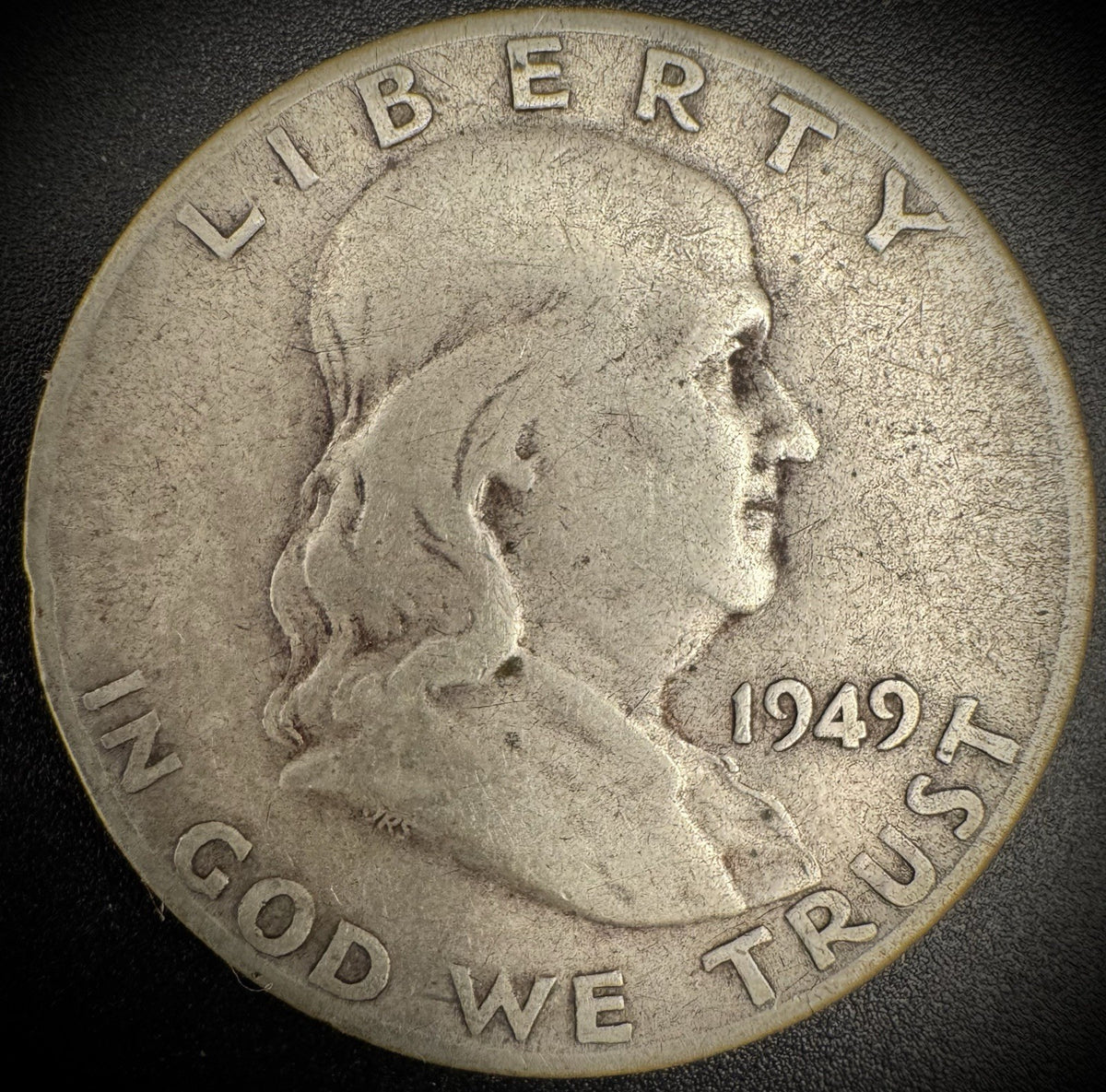 1949-S Franklin Half Dollar 90% Fine Silver Coin #10