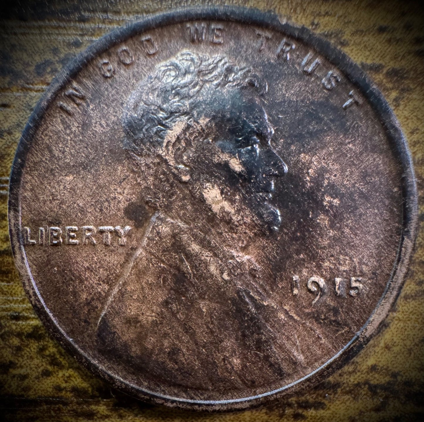 1915 Lincoln Wheat Cent AU TONED0