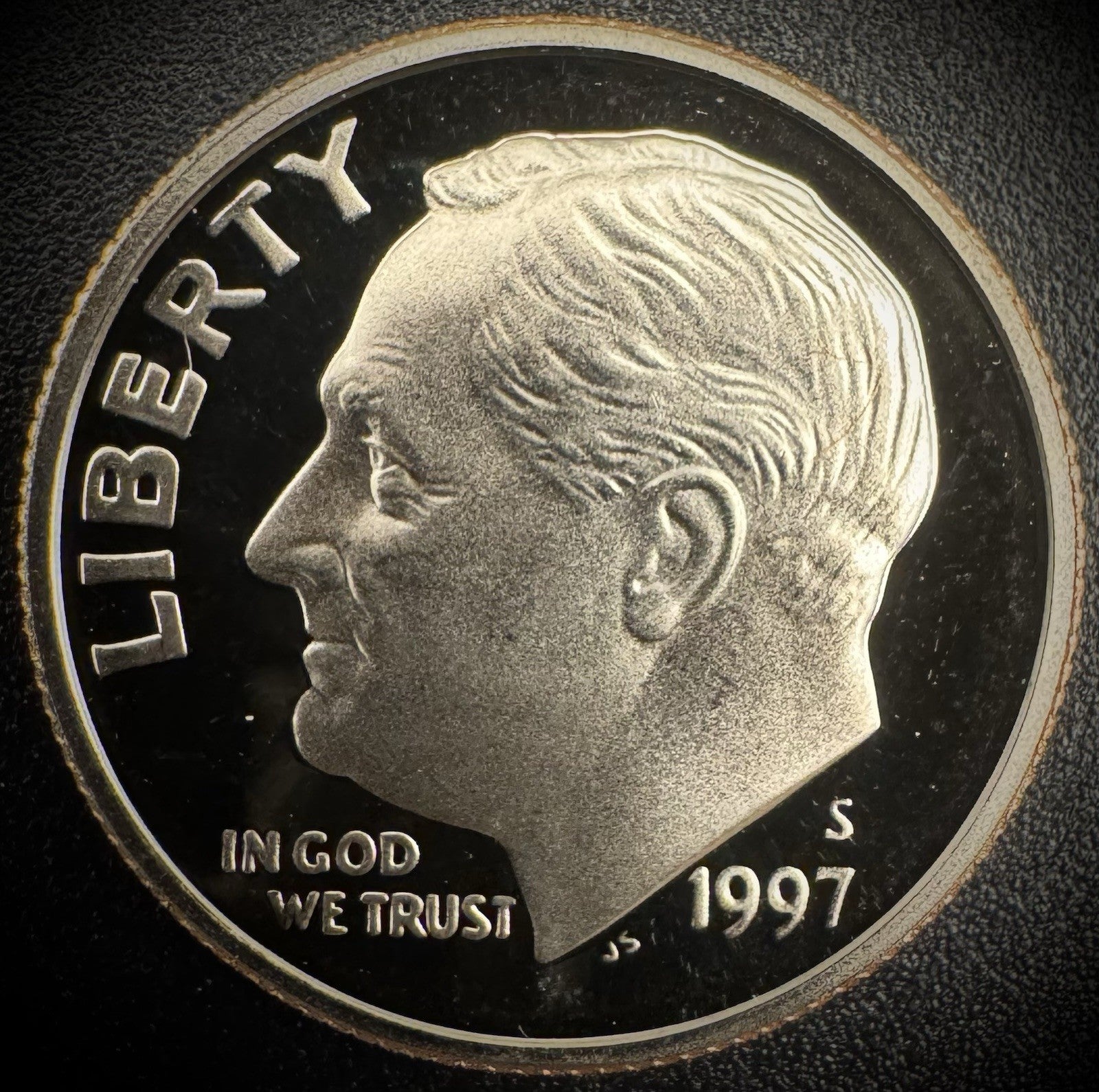 1997-S GEM PROOF Roosevelt Dime 10C Clad DEEP CAMEO Coin From US Mint Proof Set0