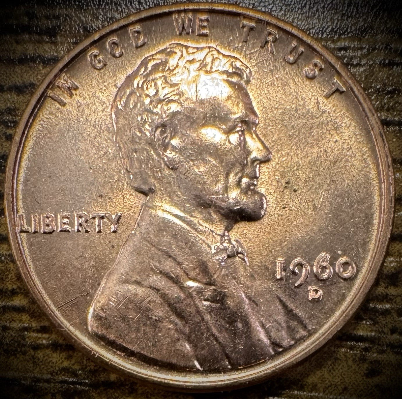 1960-D Lincoln Memorial Cent SMALL DATE BU Uncirculated DIE CHIP ERROR0