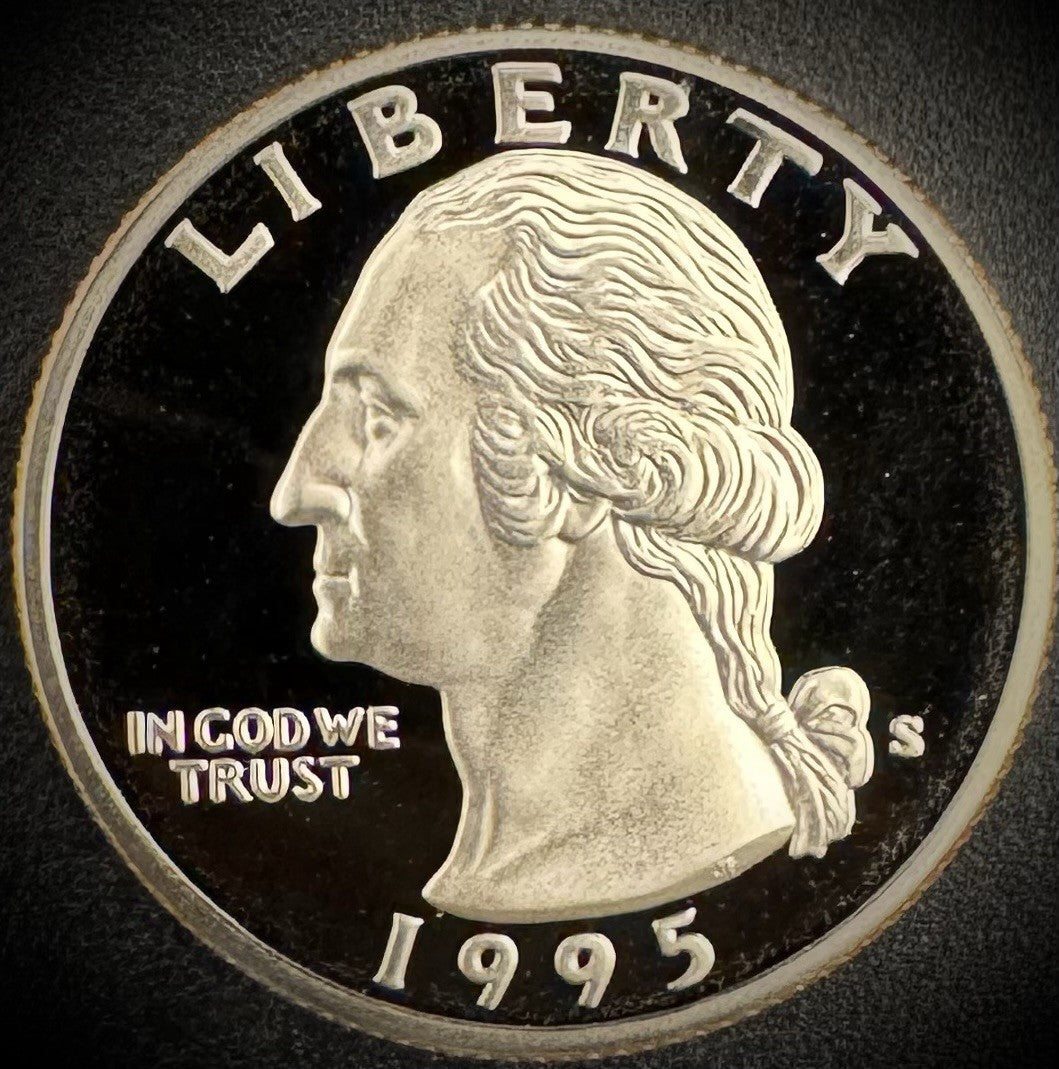 1995-S Washington Quarter PROOF Clad DEEP ULTRA CAMEO Coin0