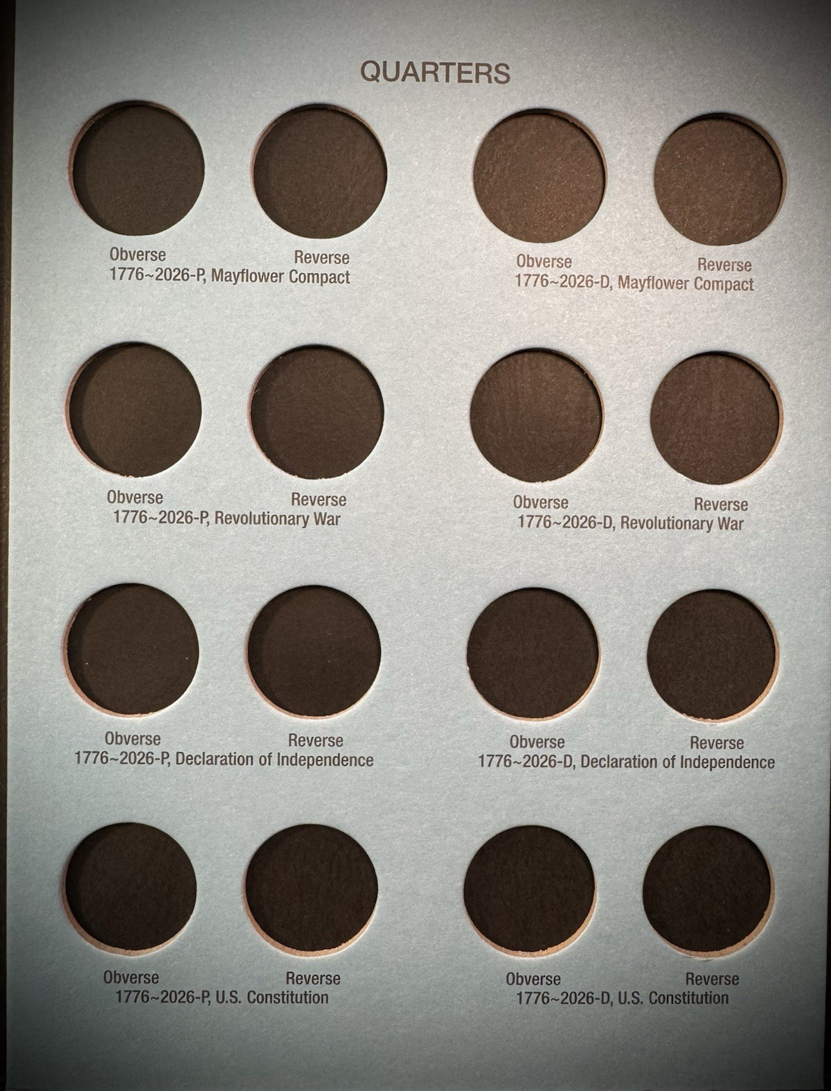 2026 US Mint Uncirculated 18 Coin Set P & D w New 250th Whitman Album NO PENNY7